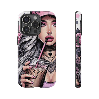 Pink Aesthetic Rebel – Iced Coffee & Inked Beauty Mobile Cover