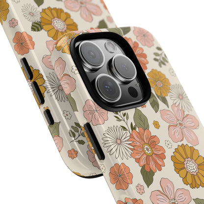 Retro Floral Phone Case - Vintage Aesthetic for iPhone, Samsung & Google Pixel