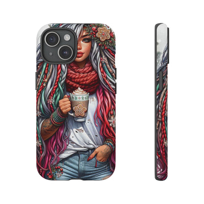 Boho Winter Queen – Cozy Dreads & Holiday Vibes Mobile Cover