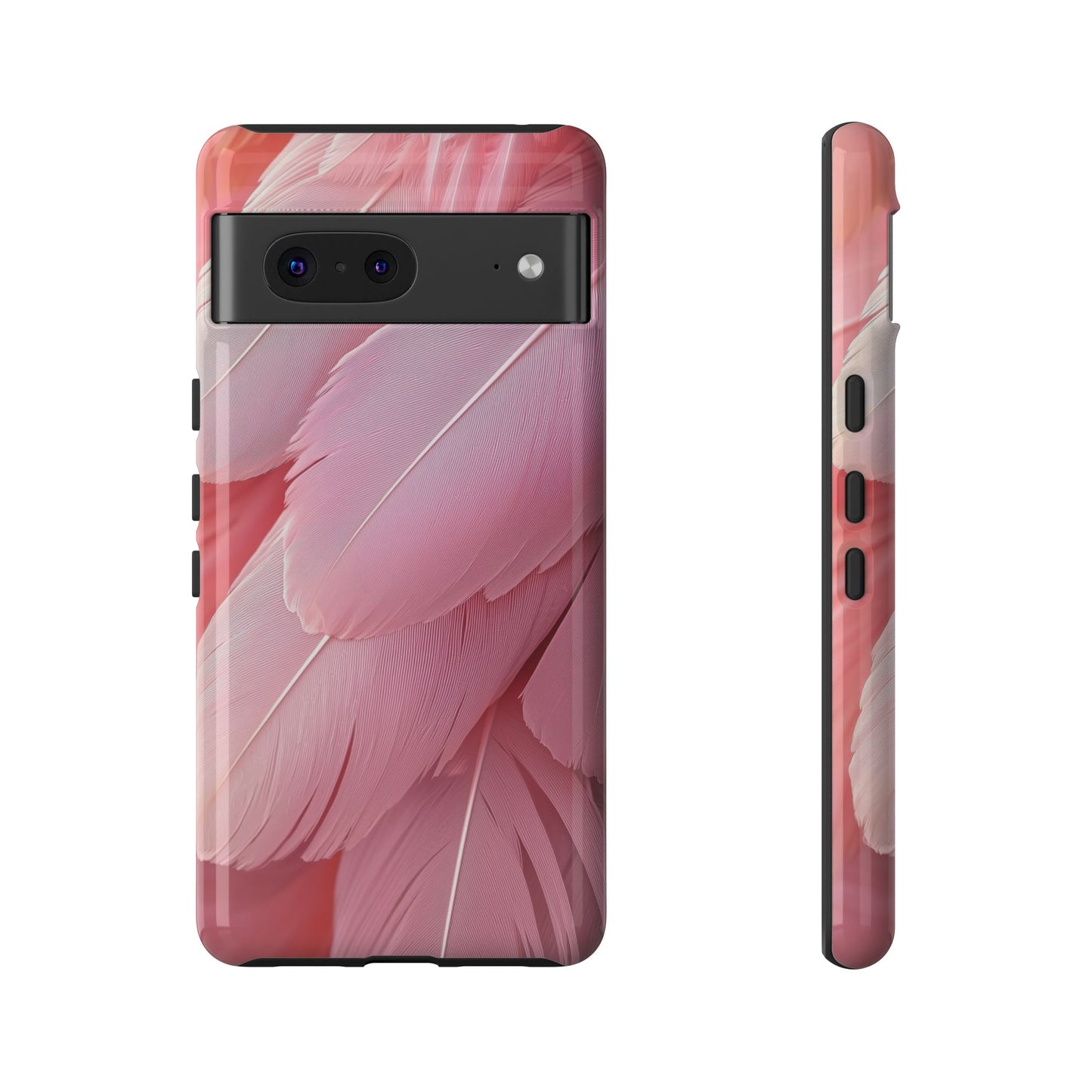 Blush Flamingo Feather Phone Case for iPhone, Samsung & Google Pixel