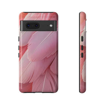 Blush Flamingo Feather Phone Case for iPhone, Samsung & Google Pixel