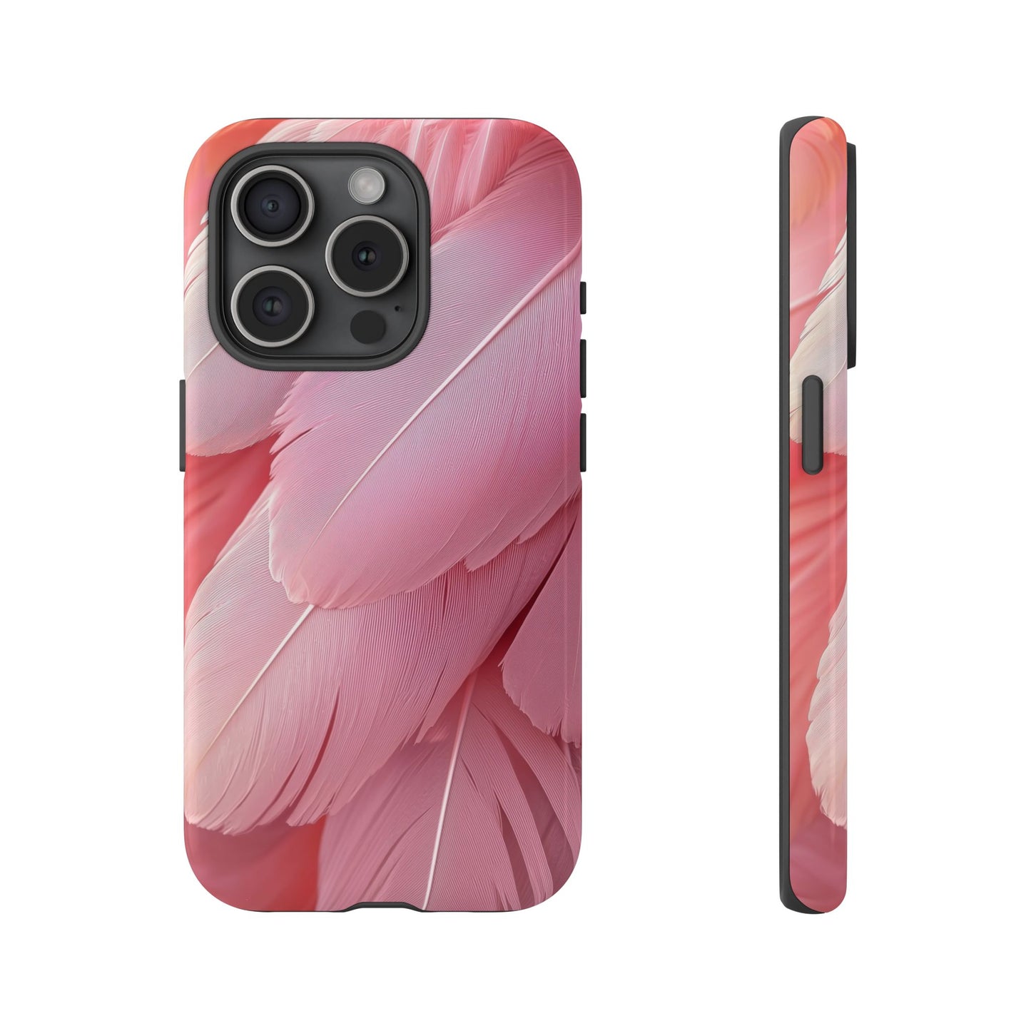 Blush Flamingo Feather Phone Case for iPhone, Samsung & Google Pixel
