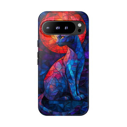 Mystic Paws – Stained Glass Cat Phone Case for iPhone, Samsung & Pixel
