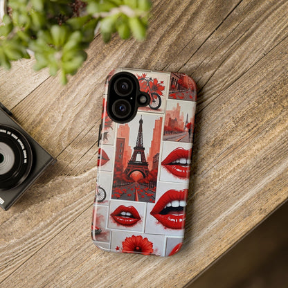 Red Lips & Eiffel Tower Phone Case