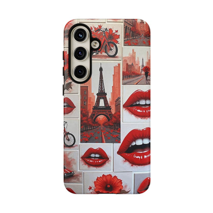 Red Lips & Eiffel Tower Phone Case
