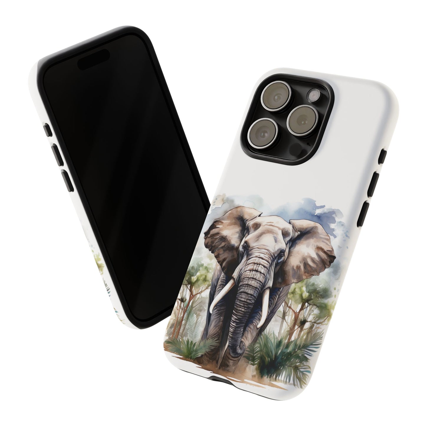 Majestic Watercolor Elephant Mobile Cover – Artistic Wildlife Design