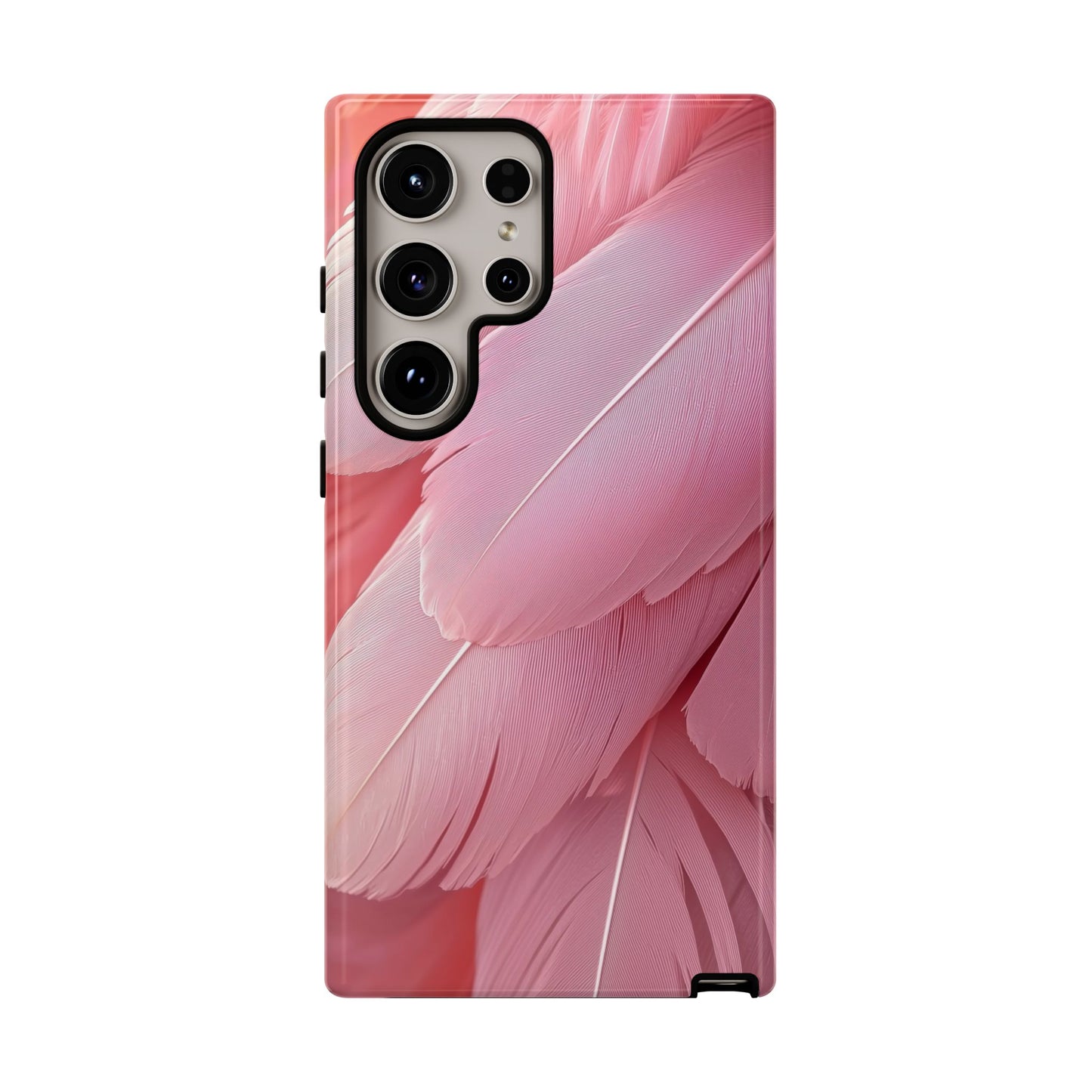 Blush Flamingo Feather Phone Case for iPhone, Samsung & Google Pixel