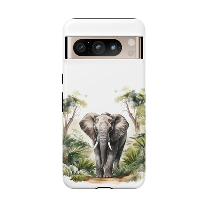Serene Jungle Elephant Mobile Cover – Watercolor Wildlife Design
