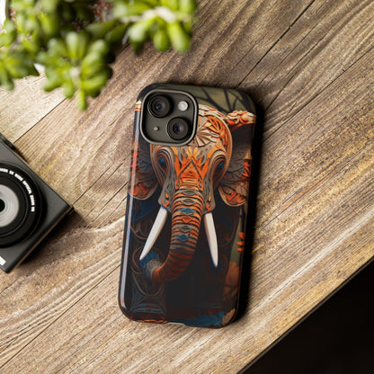 Elegant Artistic Elephant Mobile Cover – Intricate Paper-Cut Design