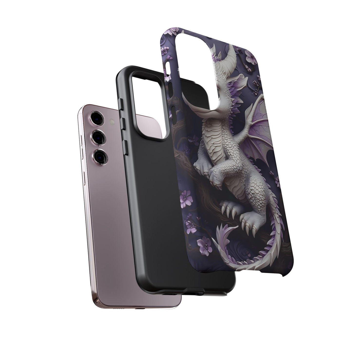 Charming Young Dragon on a Branch Phone Case Design