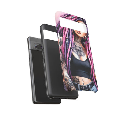 Tattooed Rebel – Gothic Cat Spirit Mobile Cover