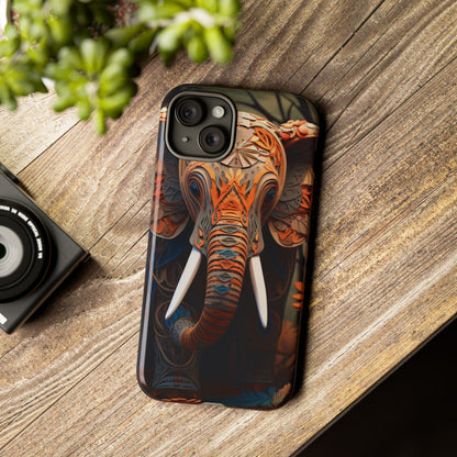 Elegant Artistic Elephant Mobile Cover – Intricate Paper-Cut Design