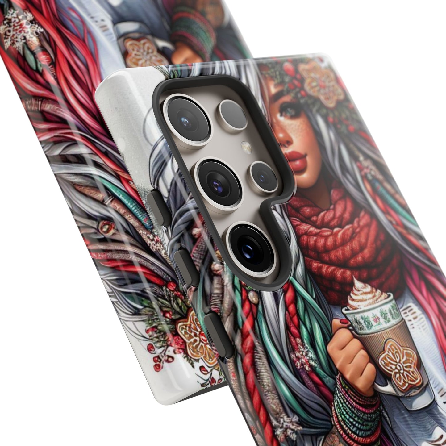 Boho Winter Queen – Cozy Dreads & Holiday Vibes Mobile Cover