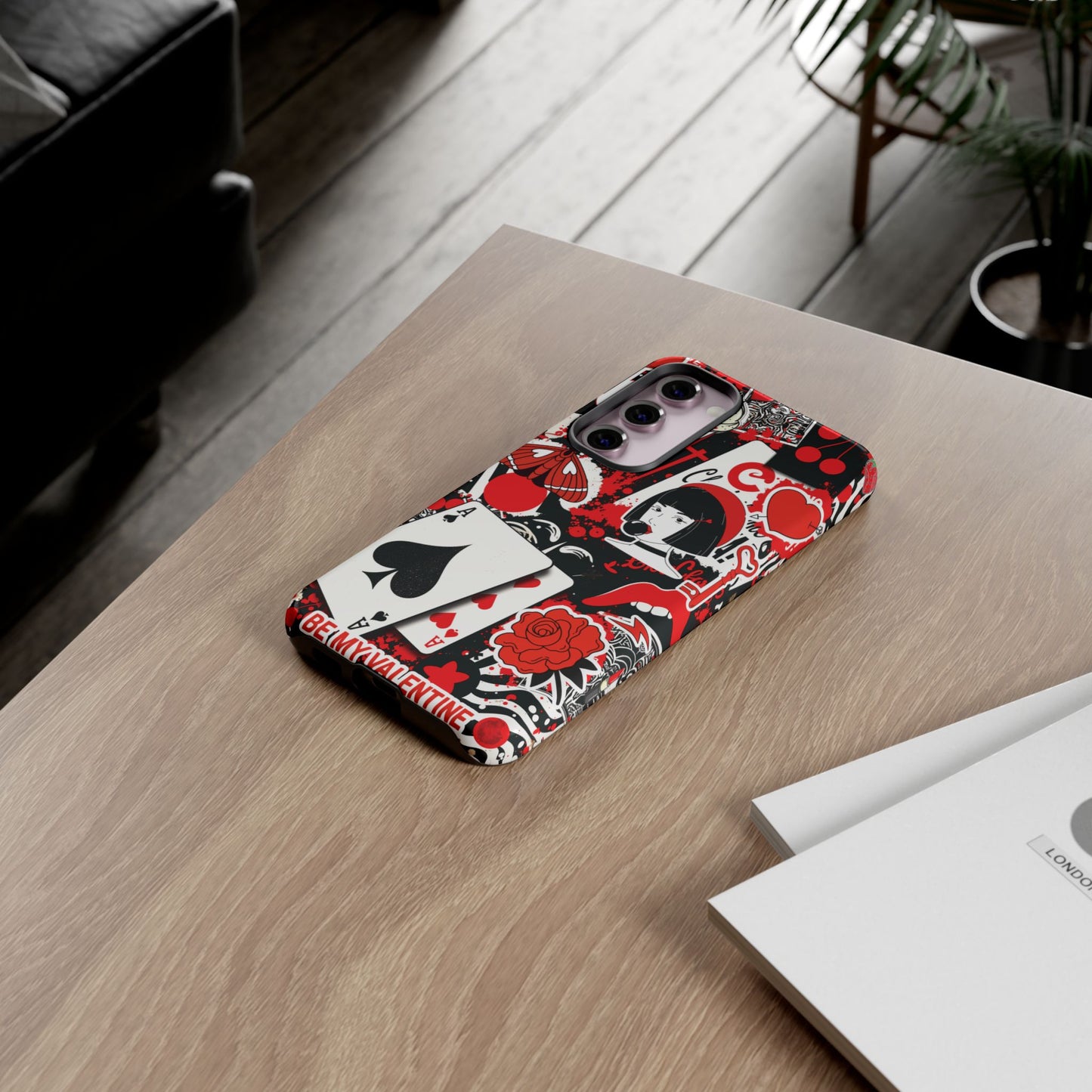Bold Red & Black Ace Card Phone Case
