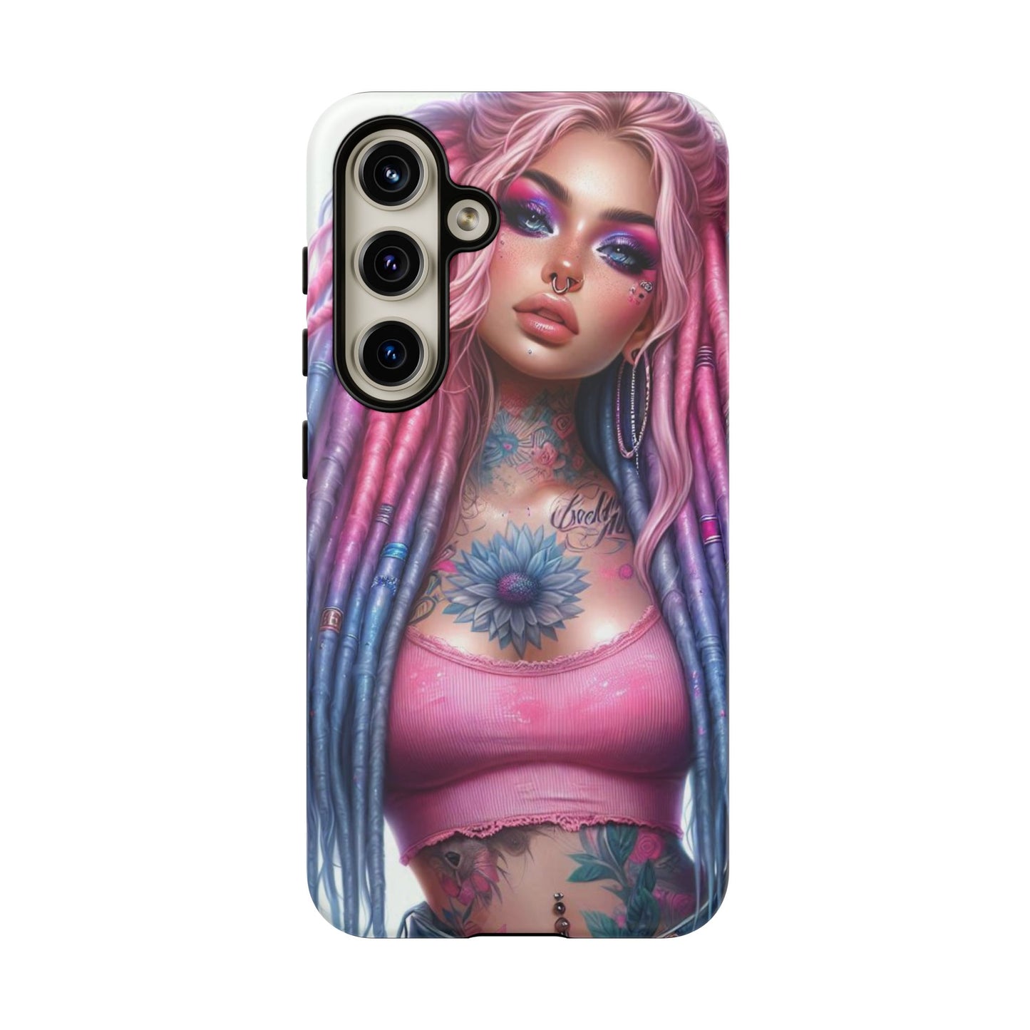 Boho Dream – Vibrant Dreadlocks & Floral Ink Mobile Cover