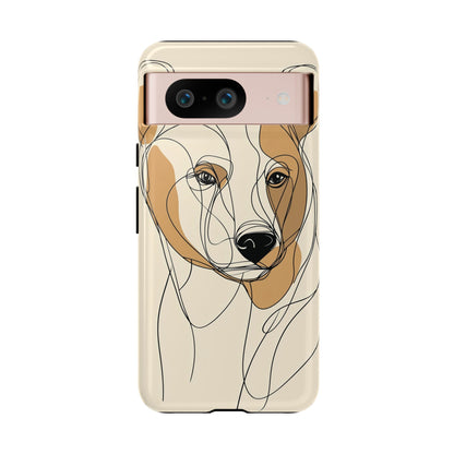 Soul of the Wild: Minimal Bear Portrait Phone Case for iPhone, Samsung & Pixel