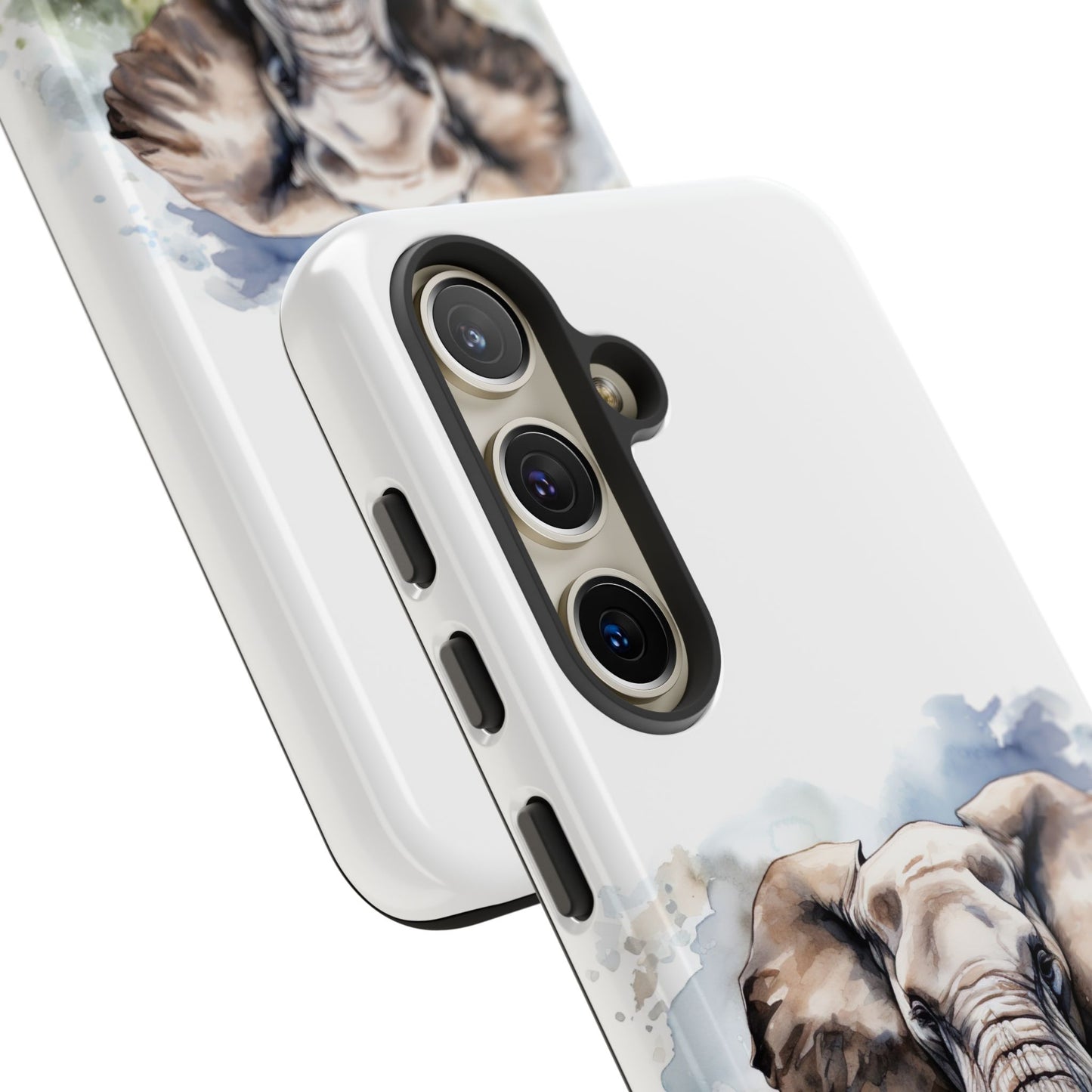 Majestic Watercolor Elephant Mobile Cover – Artistic Wildlife Design