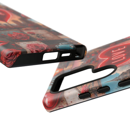 Neon Love Heart & Rose Phone Case