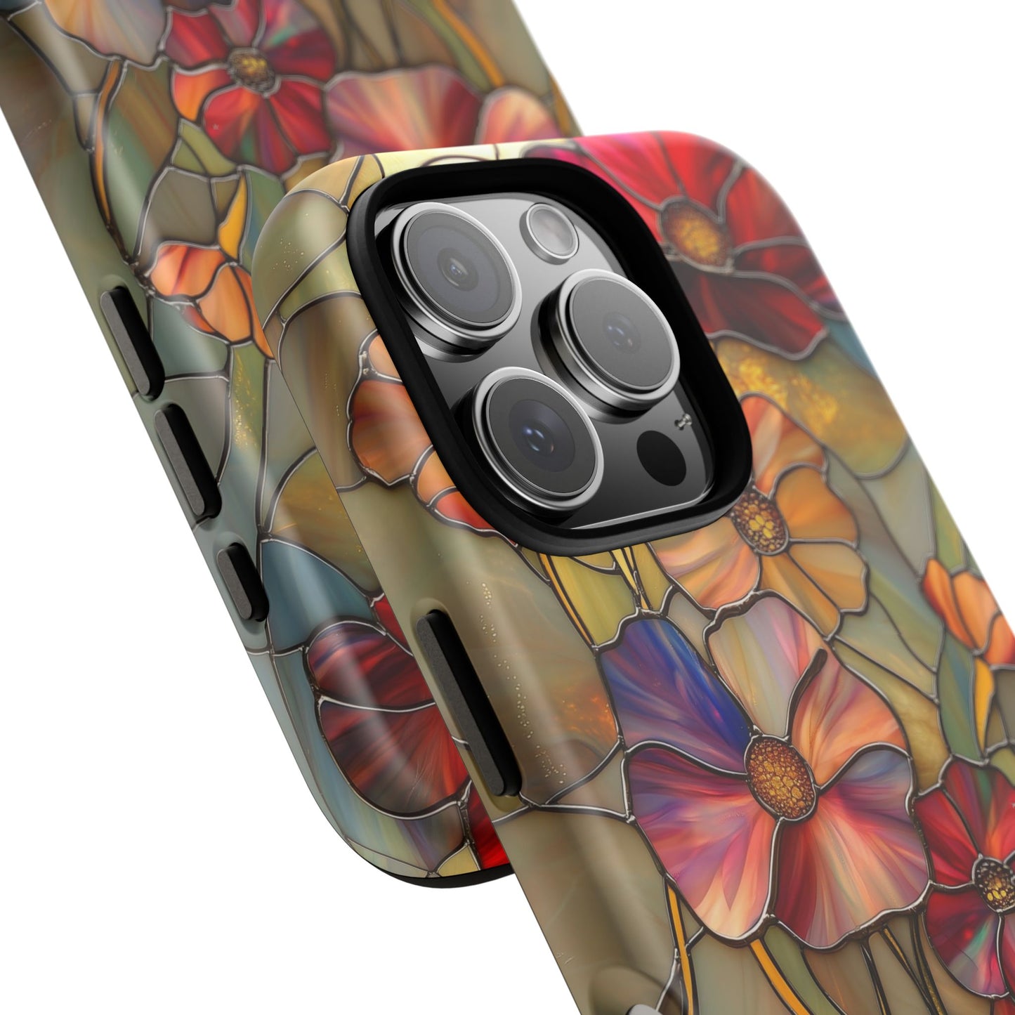 Whispers of Spring – Stained Glass Wildflower Phone Case for iPhone, Samsung & Pixel