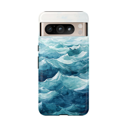 Aqua Drift Watercolor Phone Case for iPhone, google Pixel & Samsung