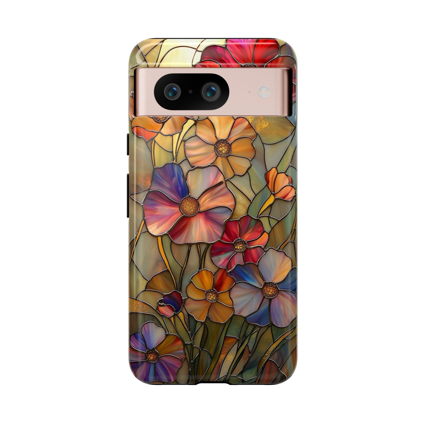 Whispers of Spring – Stained Glass Wildflower Phone Case for iPhone, Samsung & Pixel