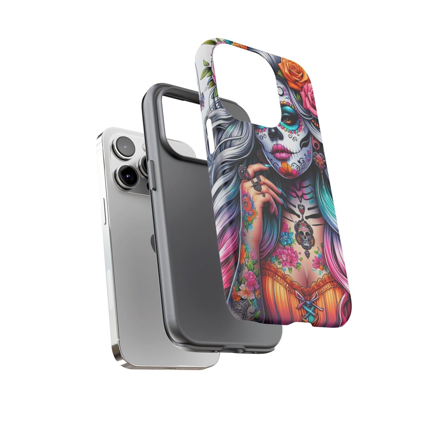 Sugar Skull Goddess – Día de los Muertos Floral Queen Mobile Cover
