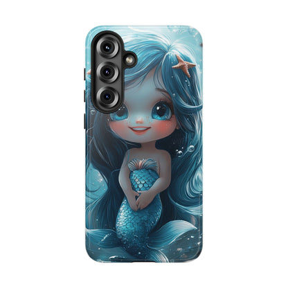 Bubble Bliss - Cute Chibi Mermaid Ocean Phone Case for iPhone, Samsung & Pixel