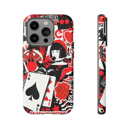 Bold Red & Black Ace Card Phone Case