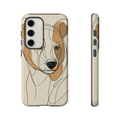 Soul of the Wild: Minimal Bear Portrait Phone Case for iPhone, Samsung & Pixel