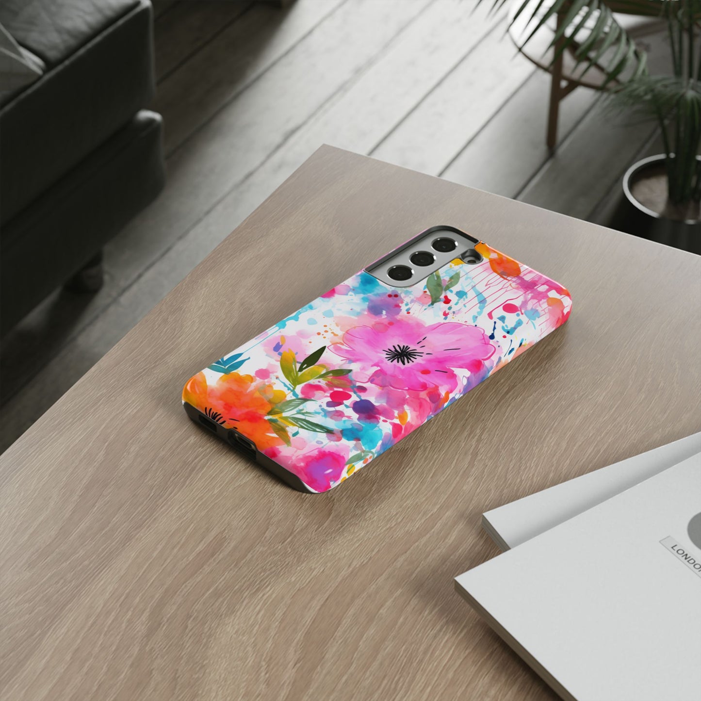 Vibrant Watercolor Floral Phone Case – Artistic & Colorful Design