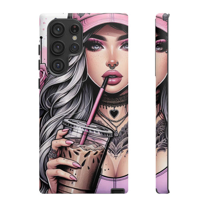 Pink Aesthetic Rebel – Iced Coffee & Inked Beauty Mobile Cover