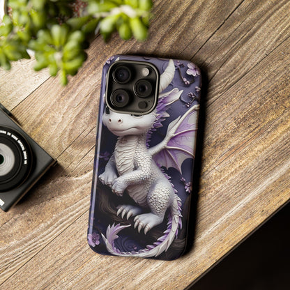 Charming Young Dragon on a Branch Phone Case Design