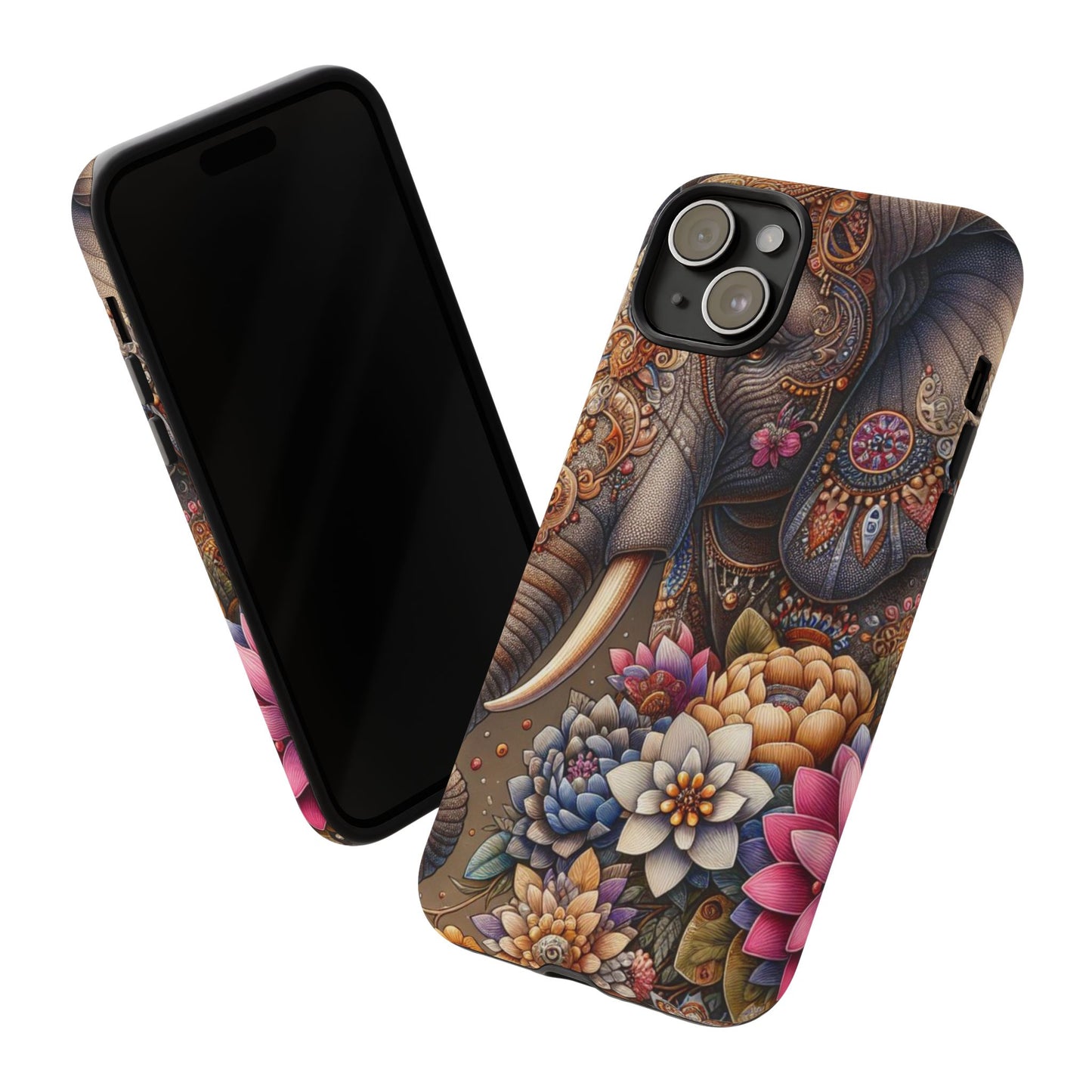 Royal Ornate Elephant Mobile Cover – Luxurious Bohemian Art