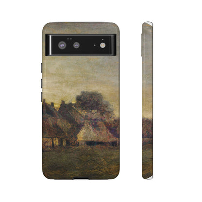 Van Gogh Village Painting Phone Case - iPhone, Samsung, Pixel - Artistic Starry Night Cover, Gift for Art Lovers