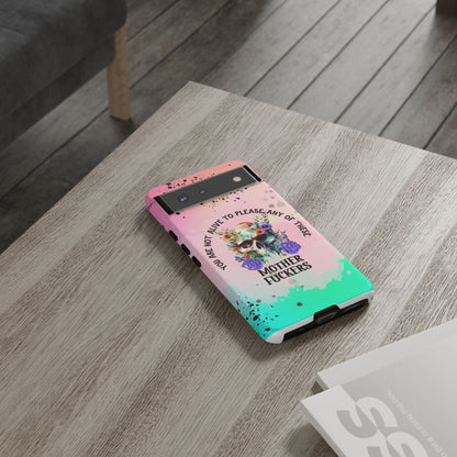 You Are Not Alive to Please Anyone Floral Skull Phone Case Perfect for iPhone, Samsung & Google Pixel, Funny Gift