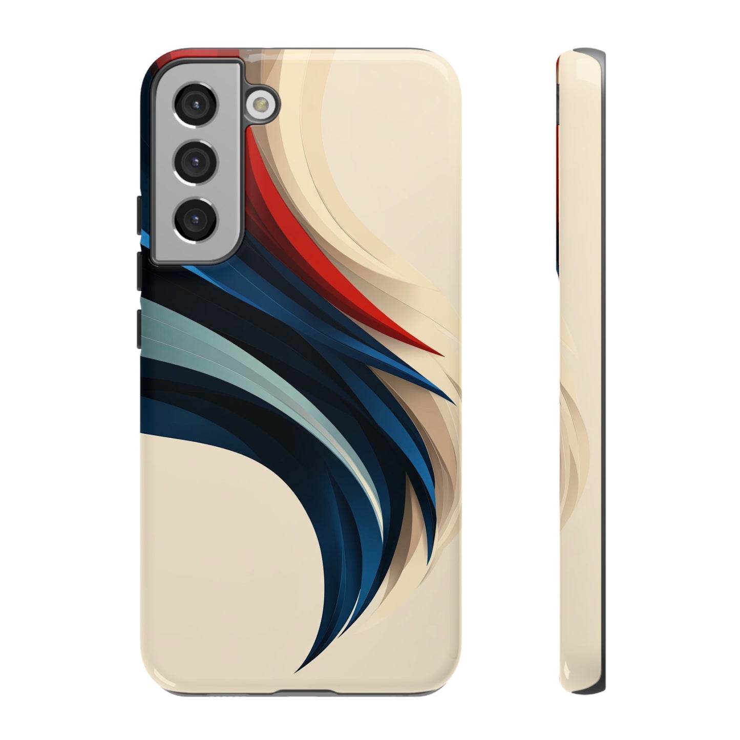 Crimson Flow – Abstract Motion Phone Case for iPhone, Samsung & Pixel