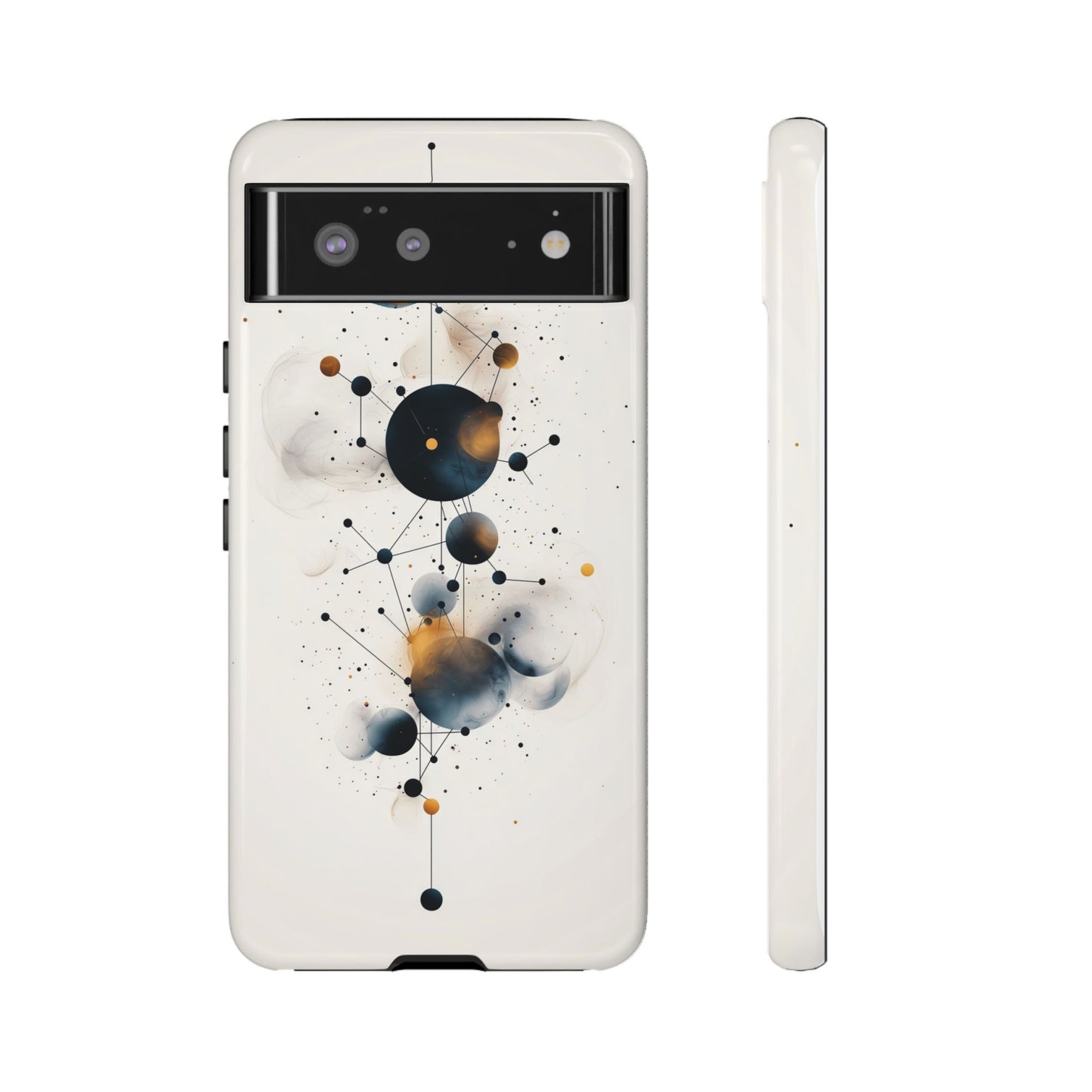 Cosmic Connect – Orbital Geometry Abstract Phone Case for iPhone, Google Pixel, Samsung
