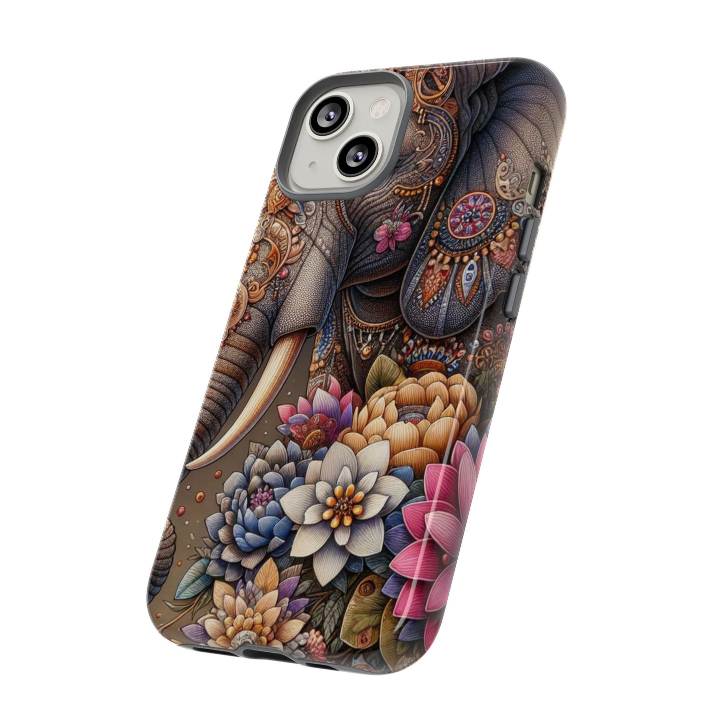 Royal Ornate Elephant Mobile Cover – Luxurious Bohemian Art