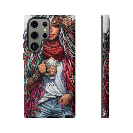 Boho Winter Queen – Cozy Dreads & Holiday Vibes Mobile Cover
