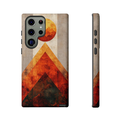 Boho Sun & Peaks Geometric Phone Case for iPhone, Pixel & Samsung