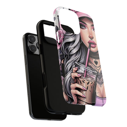 Pink Aesthetic Rebel – Iced Coffee & Inked Beauty Mobile Cover