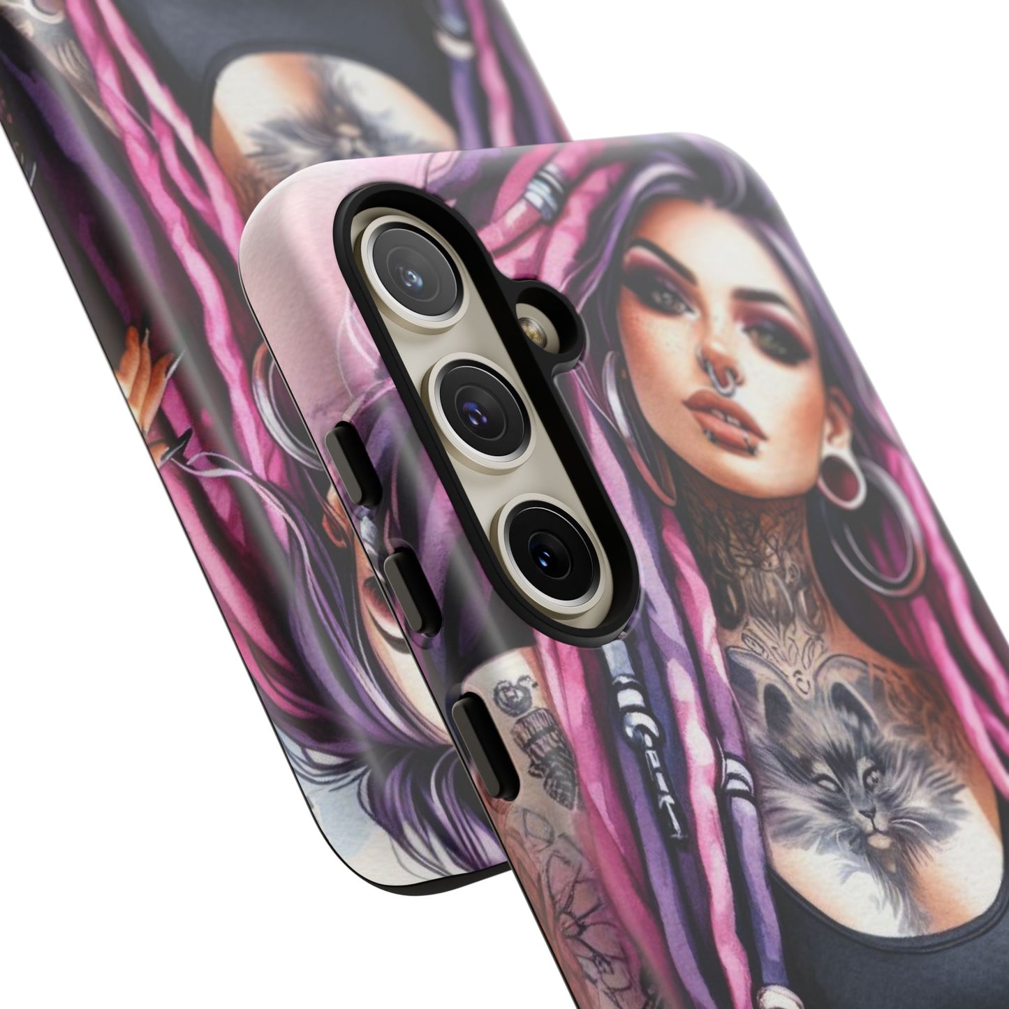 Tattooed Rebel – Gothic Cat Spirit Mobile Cover