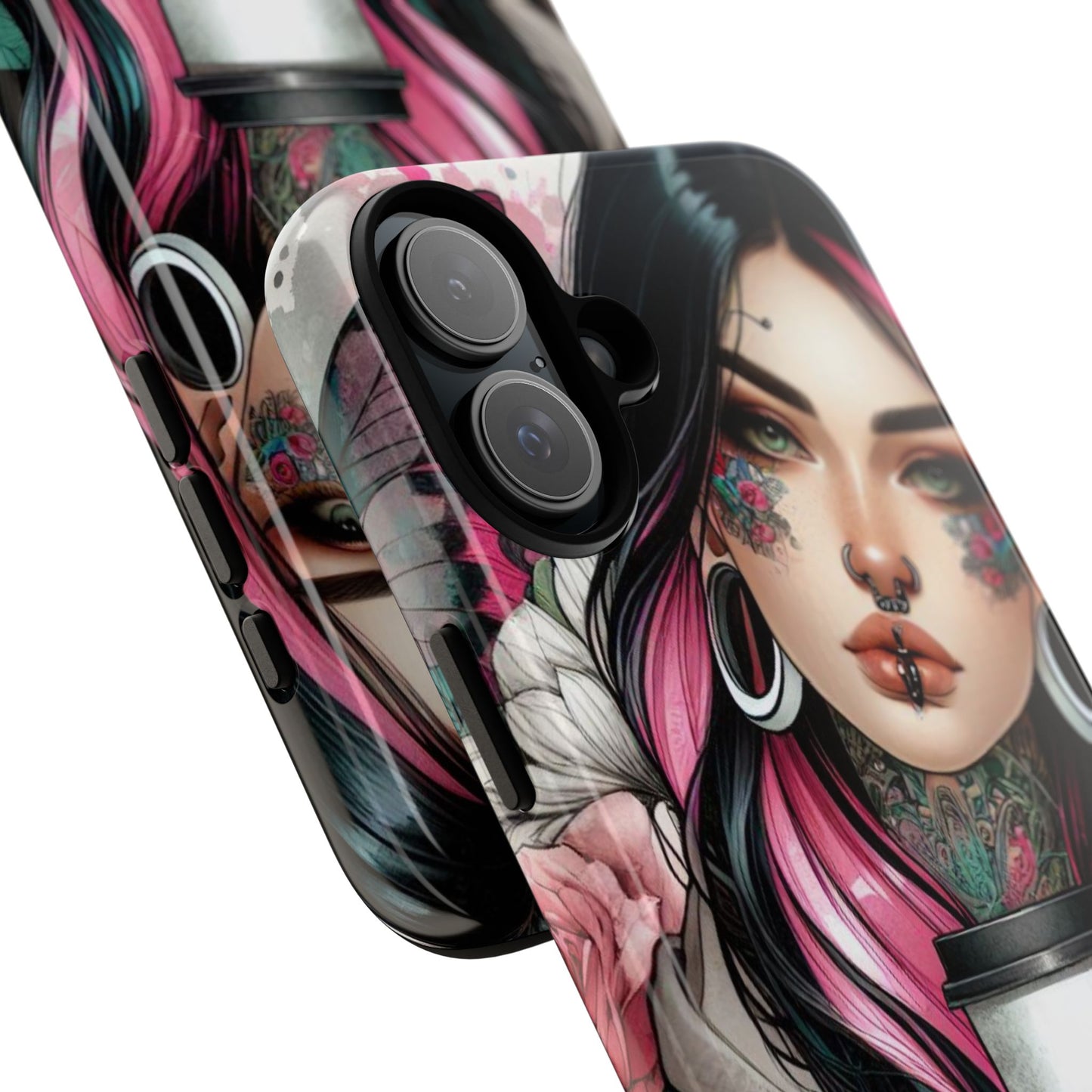 Tattooed Coffee Lover Art Mobile Case