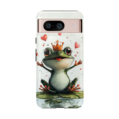 Happy Frog King Phone Case – Cute Anime Aesthetic for iPhone, Google Pixel & Samsung