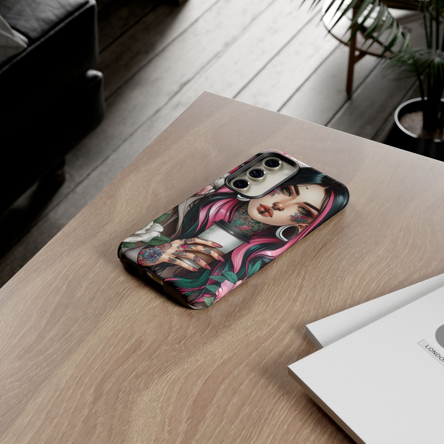 Tattooed Coffee Lover Art Mobile Case
