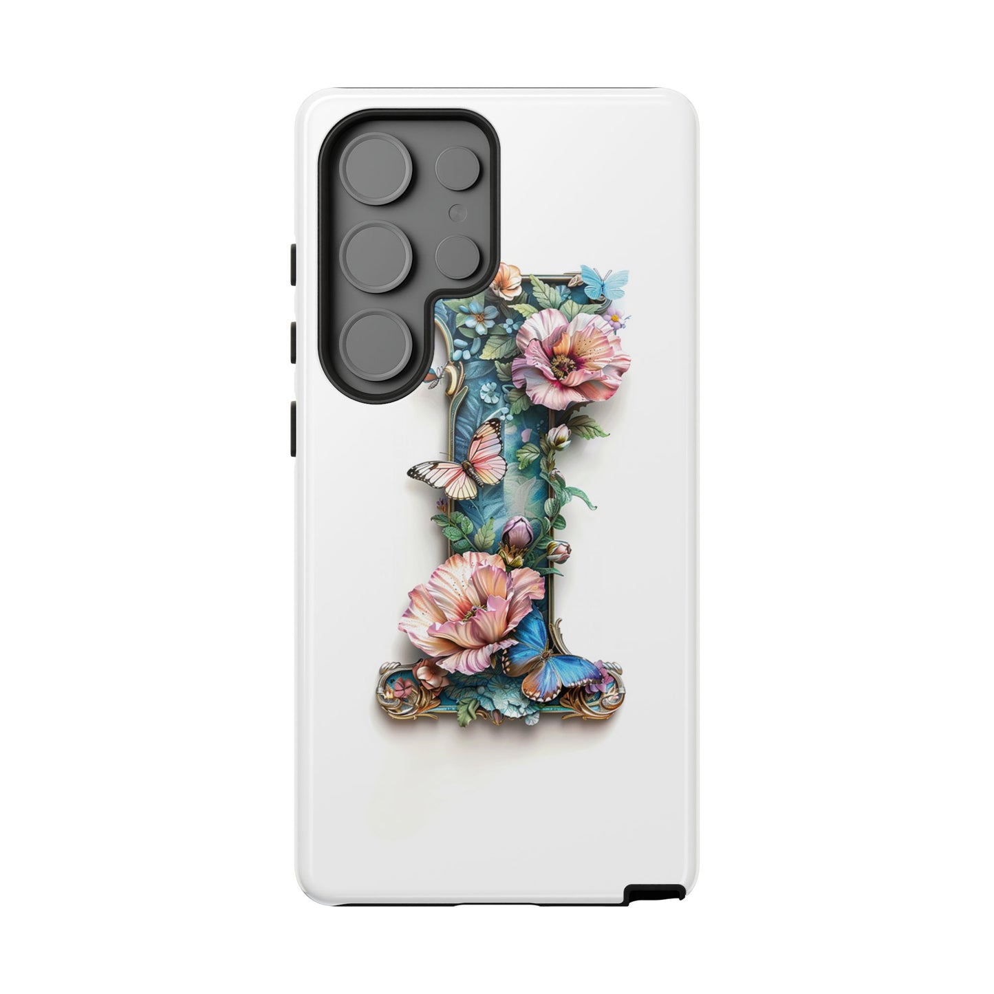 Floral Letter I Phone Case – Personalized Aesthetic Cover for iPhone, Samsung & Google Pixel