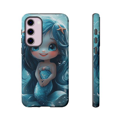 Bubble Bliss - Cute Chibi Mermaid Ocean Phone Case for iPhone, Samsung & Pixel