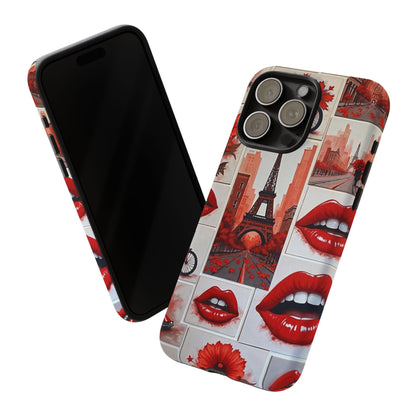 Red Lips & Eiffel Tower Phone Case
