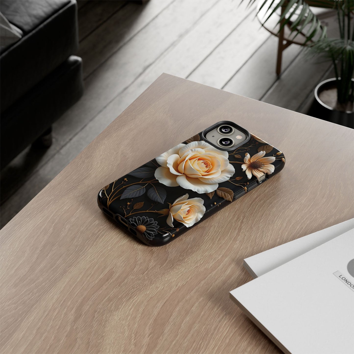 Elegant 3D Floral Design, Botanical Phone Case design for Iphone.
