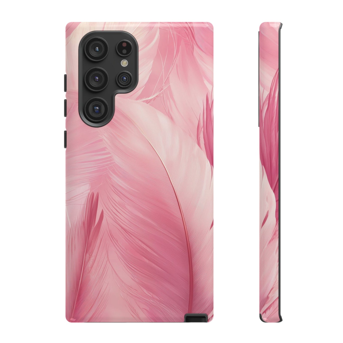 Soft Pink Flamingo Feather Phone Case for iPhone, Samsung & Google Pixel